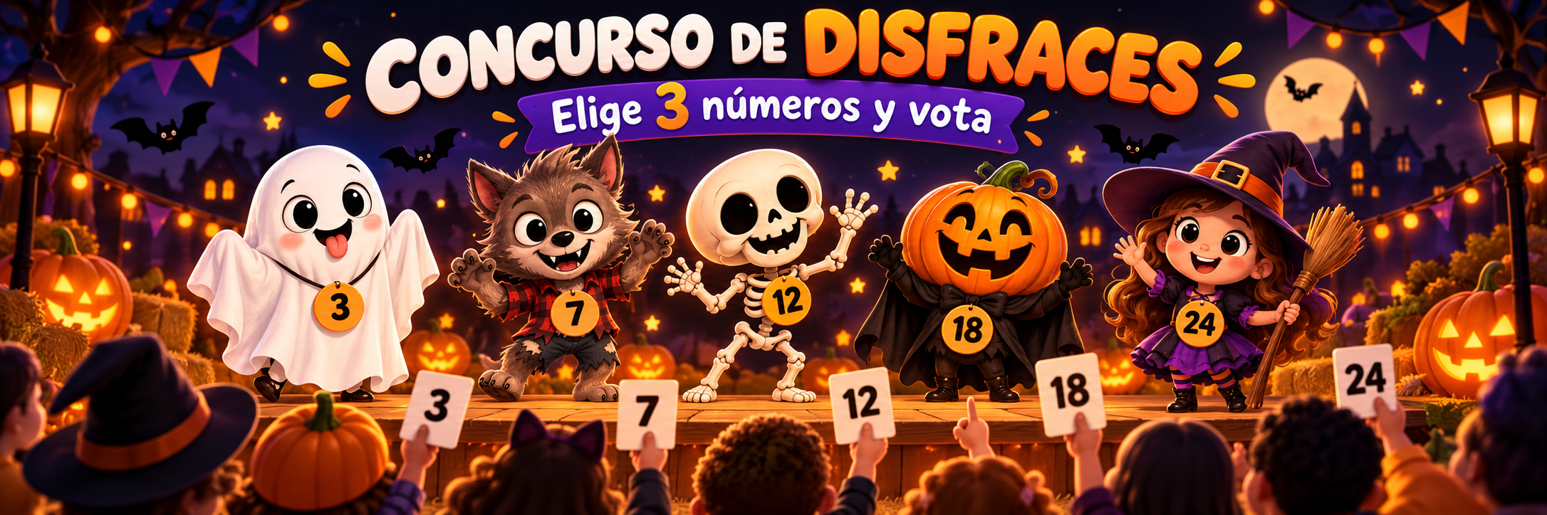 Concurso de disfraces: elige tres números y vota